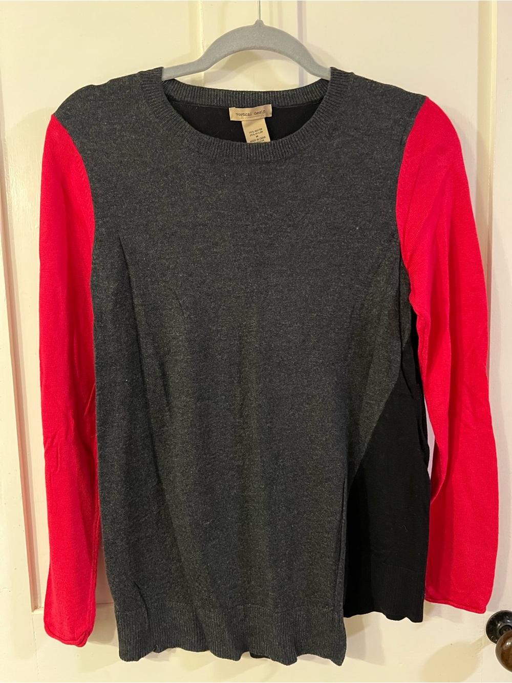 Vertical Design color block sweater